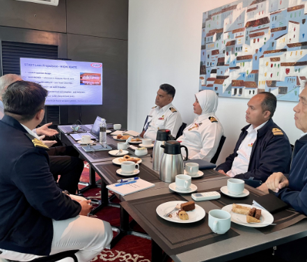 Enpro Marine team in a meeting with naval officers
